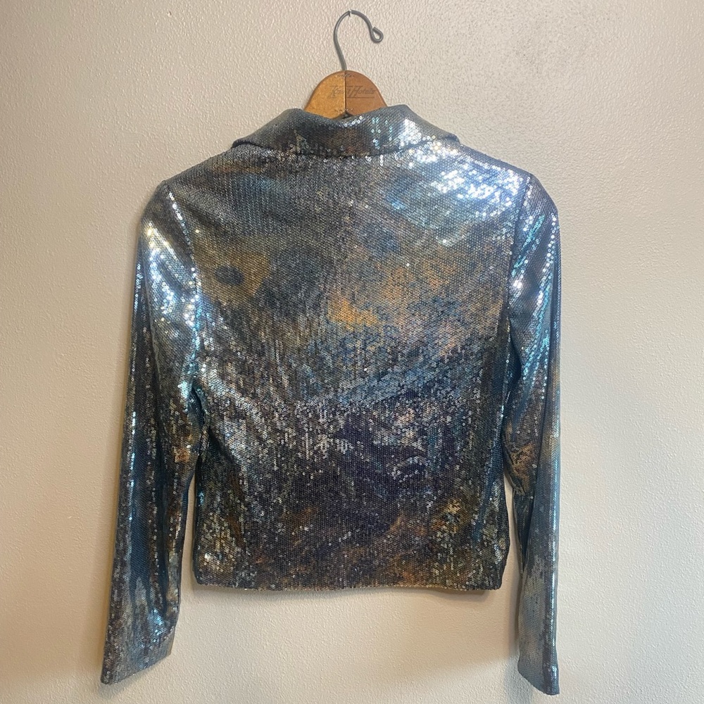 Joseph Ribkoff Silver Sequin Jacket - image 8